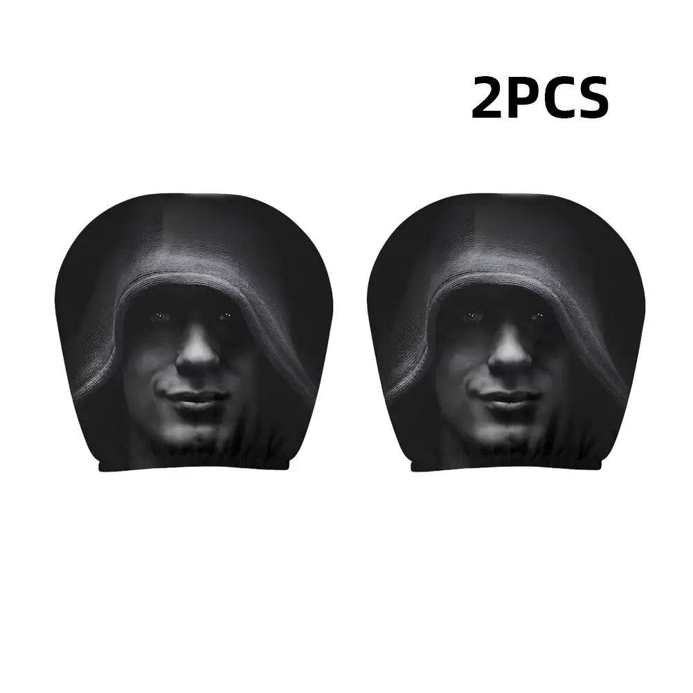 Horror Face Print Car Headrest Covers