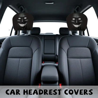 Horror Face Print Car Headrest Covers