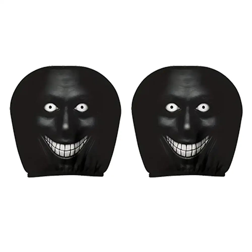 Horror Face Print Car Headrest Covers