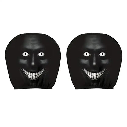 Horror Face Print Car Headrest Covers