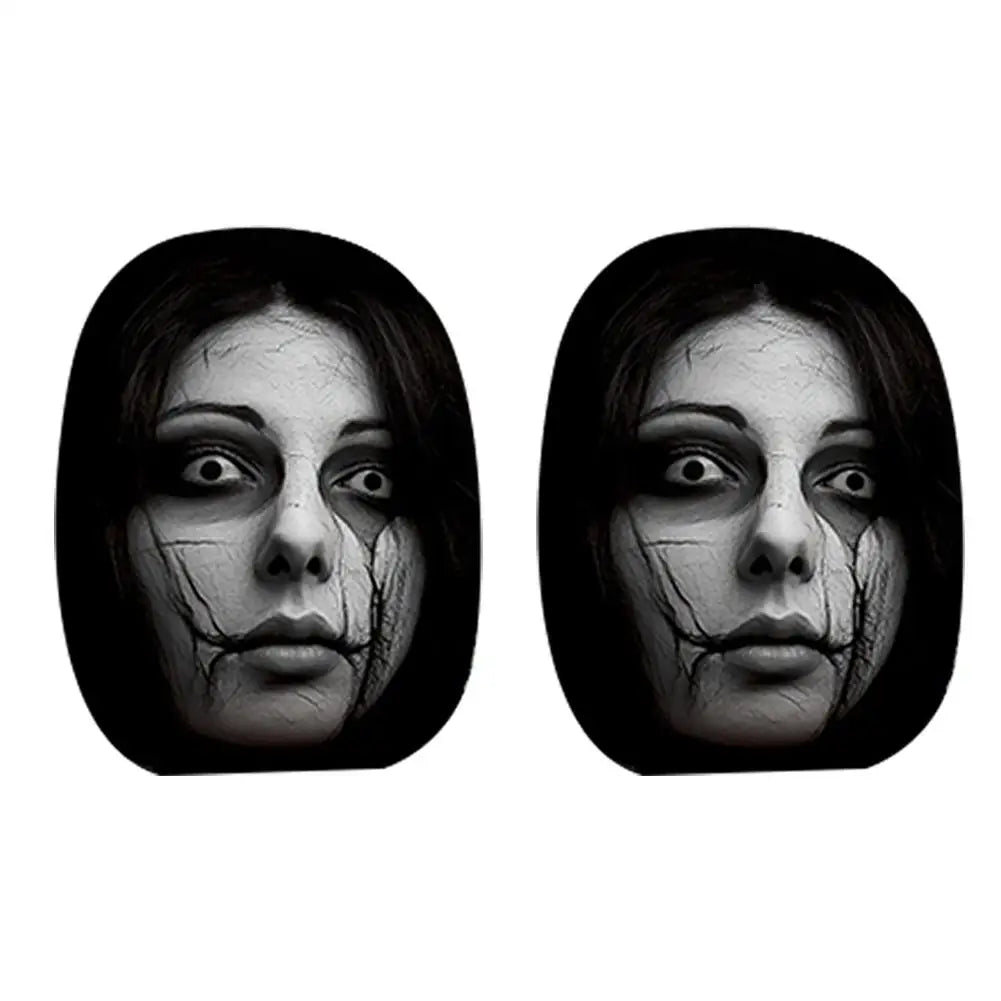 Horror Face Print Car Headrest Covers